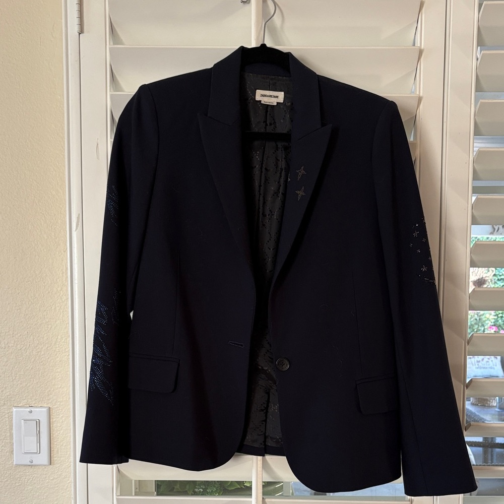 Zadig and Voltaire Elegant Navy Blazer